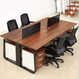 长沙厂家批发简约办公家具4人位职员办公桌椅屏风卡座员工电脑桌