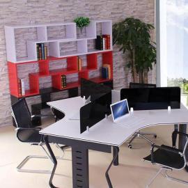 图 启明家具厂屏风工位办公桌老板台会议桌文件柜公寓床 重庆办公用品