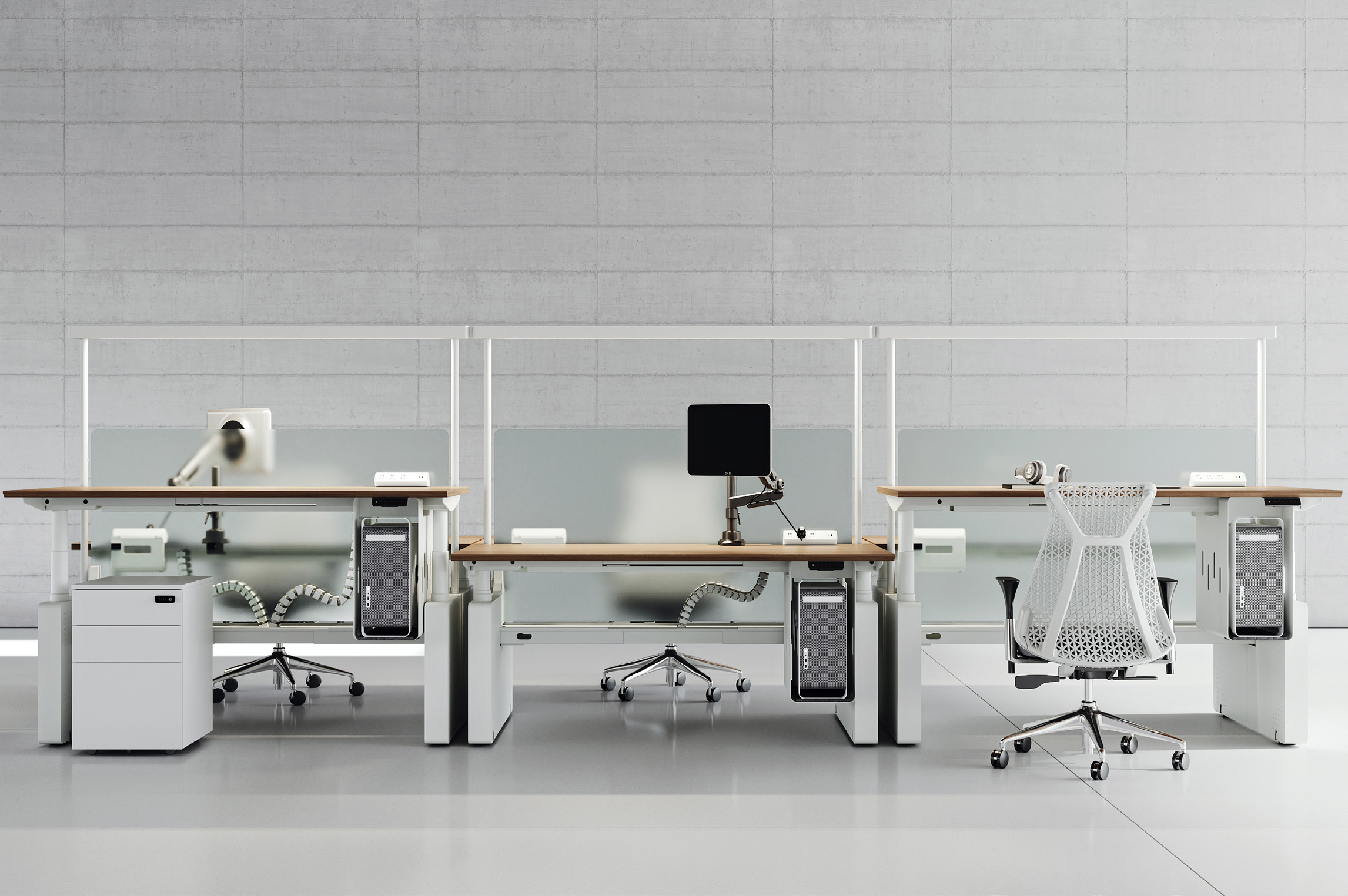 电动升降办公桌班台升降会议桌智能办公家具